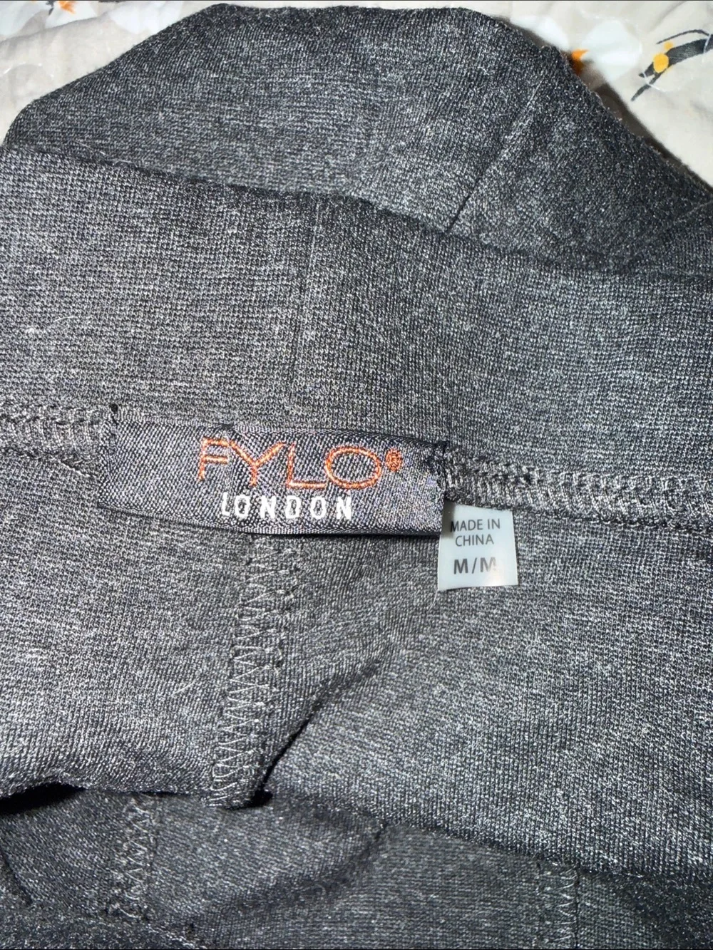 FYLO Charcoal Ribbed Knit Leggings - Picture 4 of 4